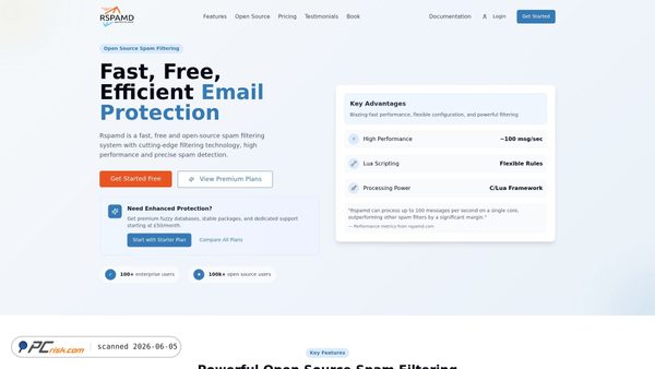rspamd.com screenshot
