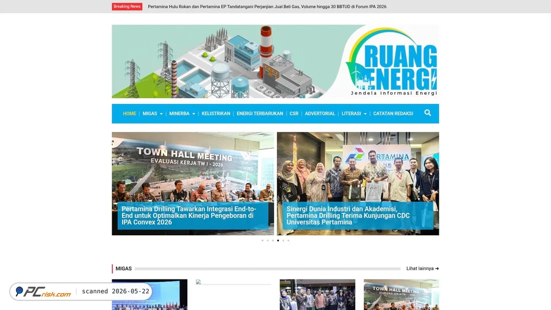Screenshot of ruangenergi.com