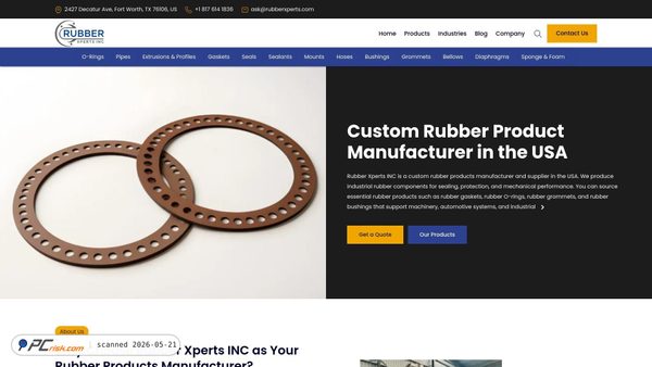 rubberxperts.com screenshot