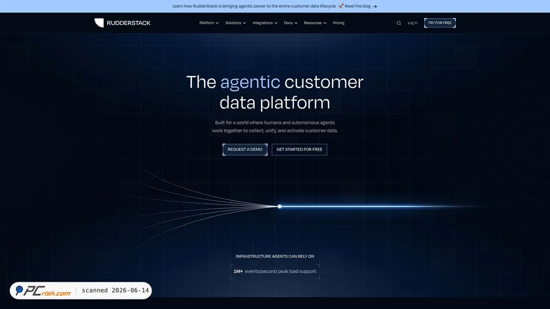 Screenshot di rudderstack.com