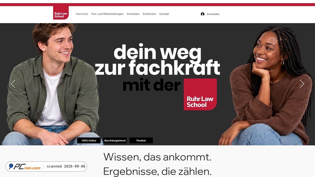 Screenshot von ruhrlawschool.de