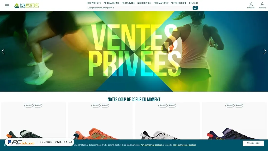 Screenshot of runaventure.fr