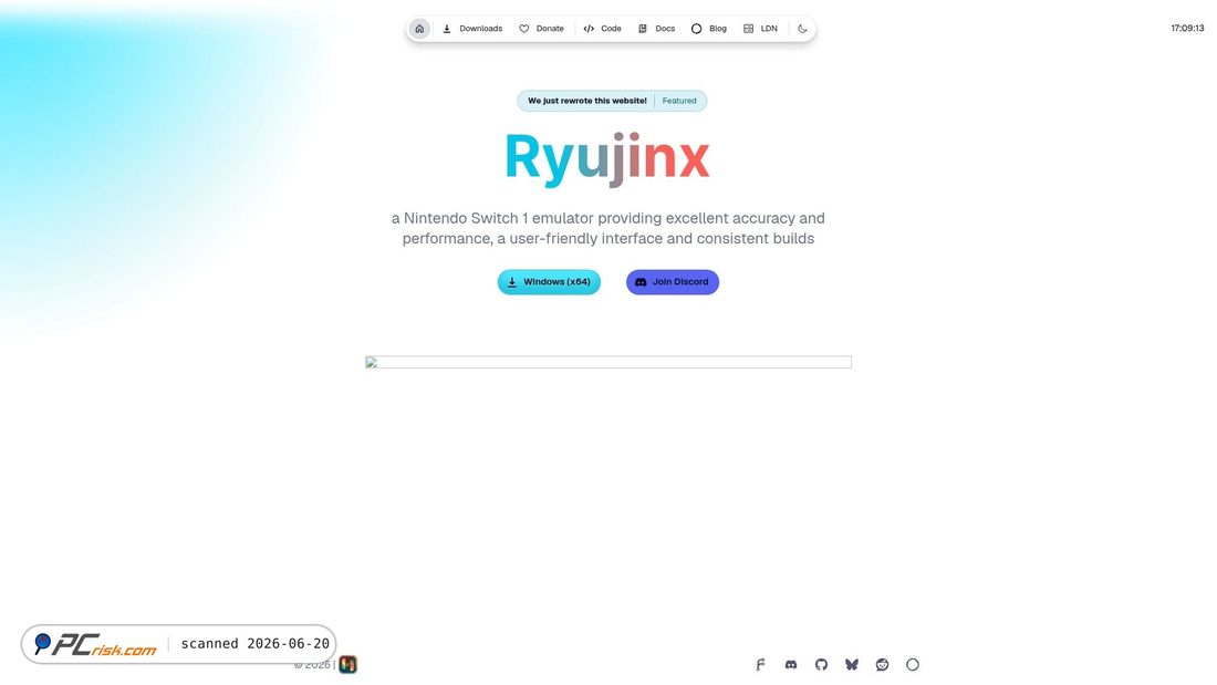 Screenshot of ryujinx.app