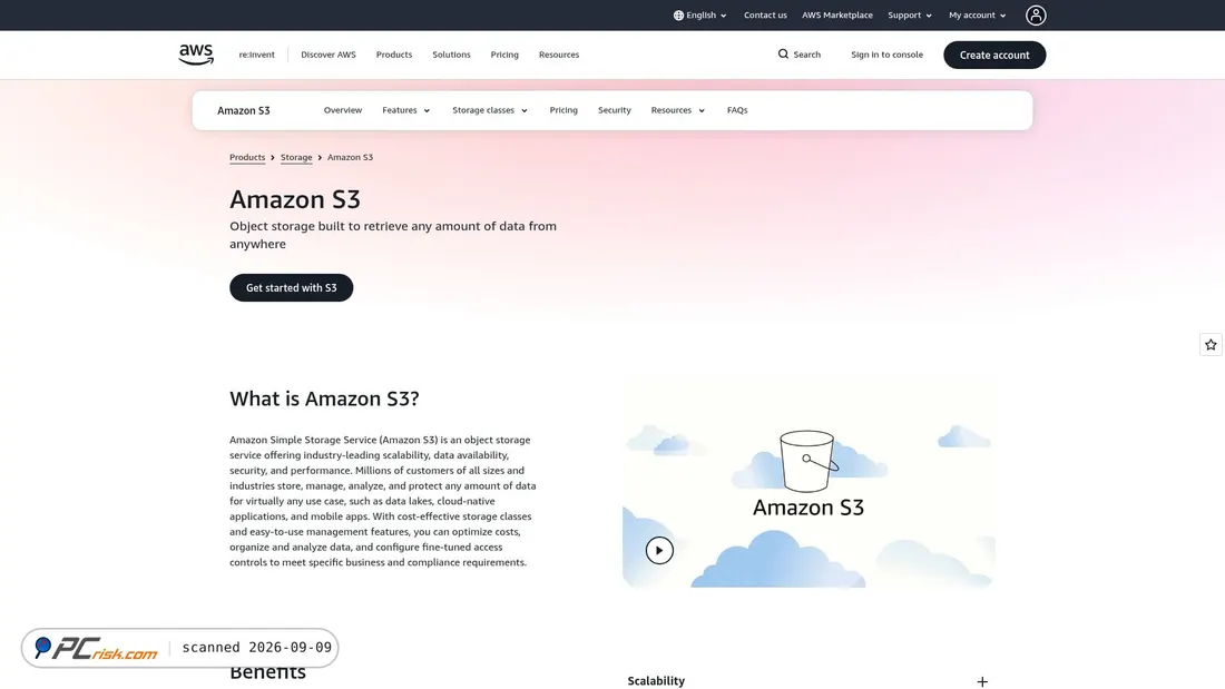 Screenshot von s3-us-west-1.amazonaws.com