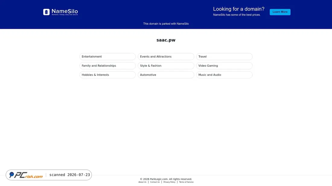 Screenshot of saac.pw