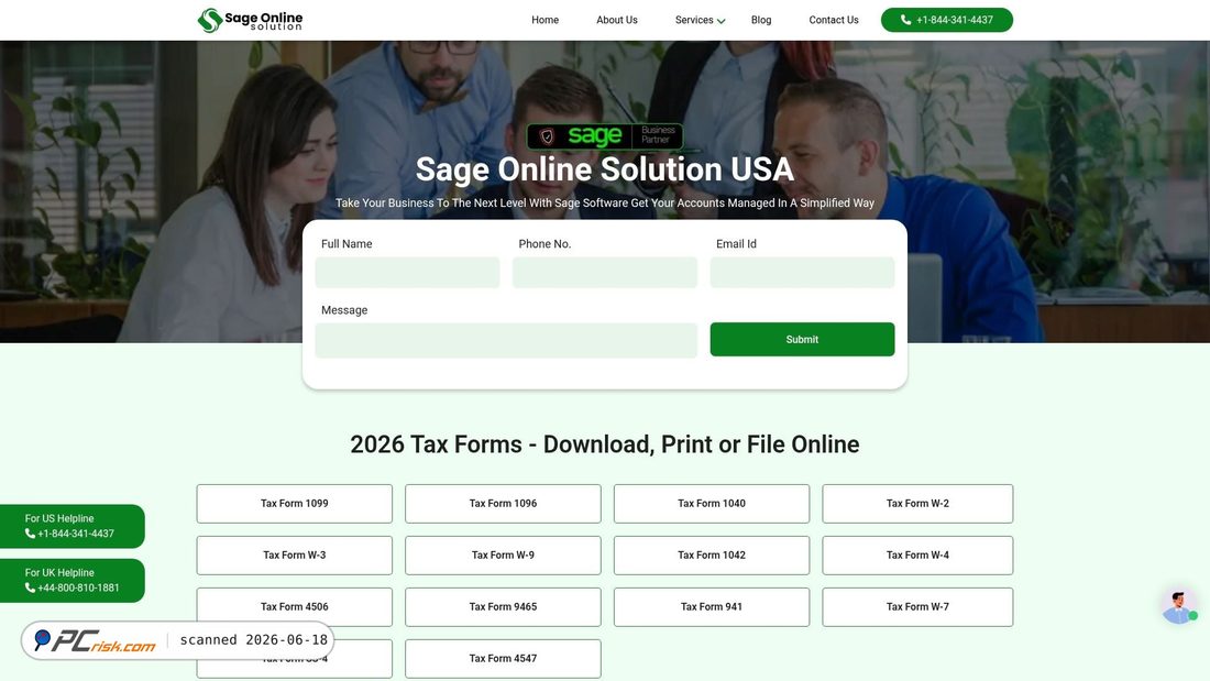 Screenshot of sageonlinesolution.com