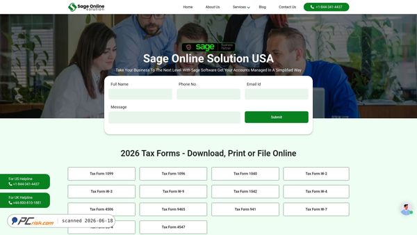 sageonlinesolution.com screenshot