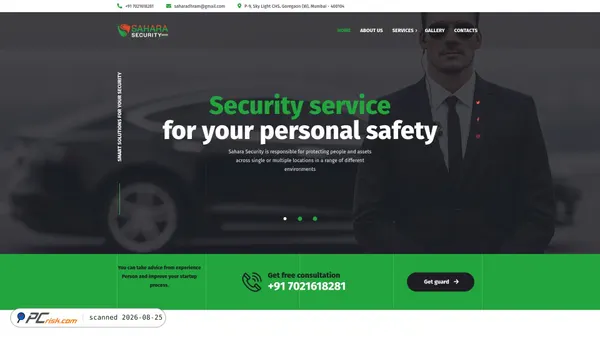 saharasecurityservices.com screenshot