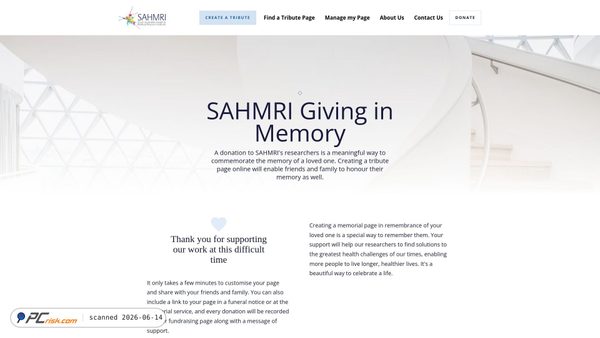 sahmri-in-memoriam.raiselysite.com screenshot