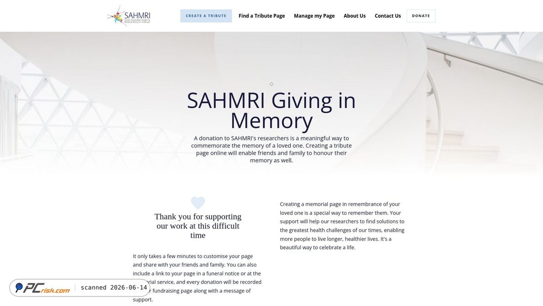 Screenshot von sahmri-in-memoriam.raiselysite.com