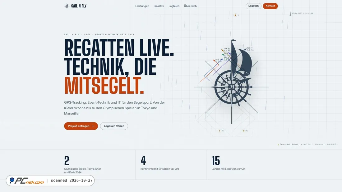 Screenshot of sailnfly.de