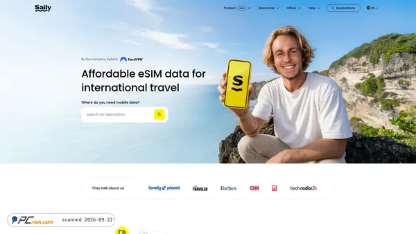Screenshot di saily.com