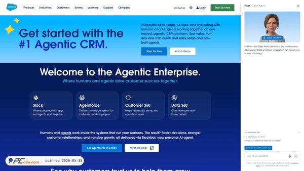 salesforceliveagent.com screenshot