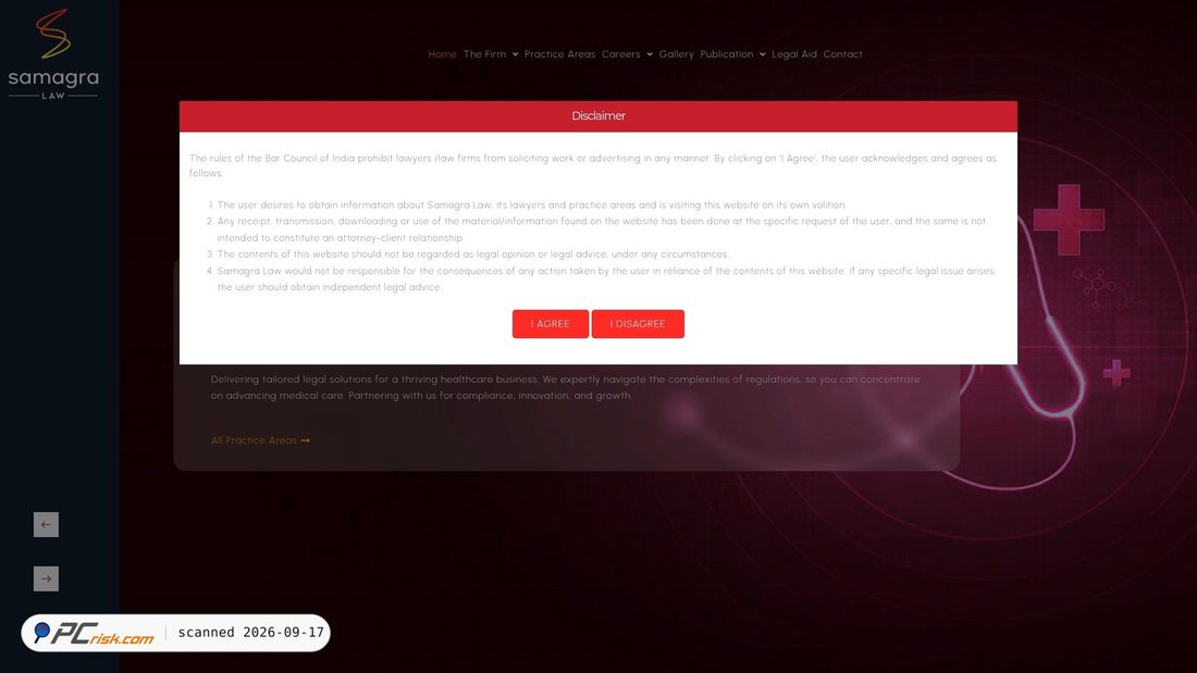 Screenshot of samagralaw.com