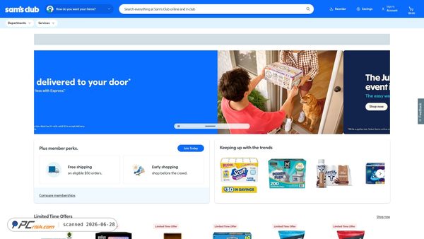 samsclub.com screenshot