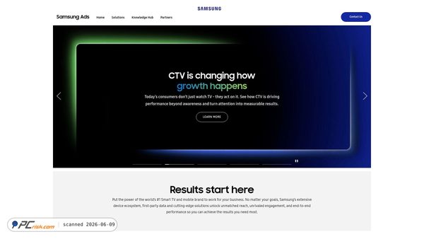 samsungads.com screenshot