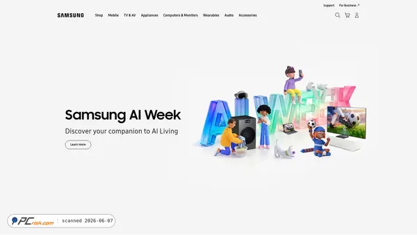 samsungelectronics.com screenshot