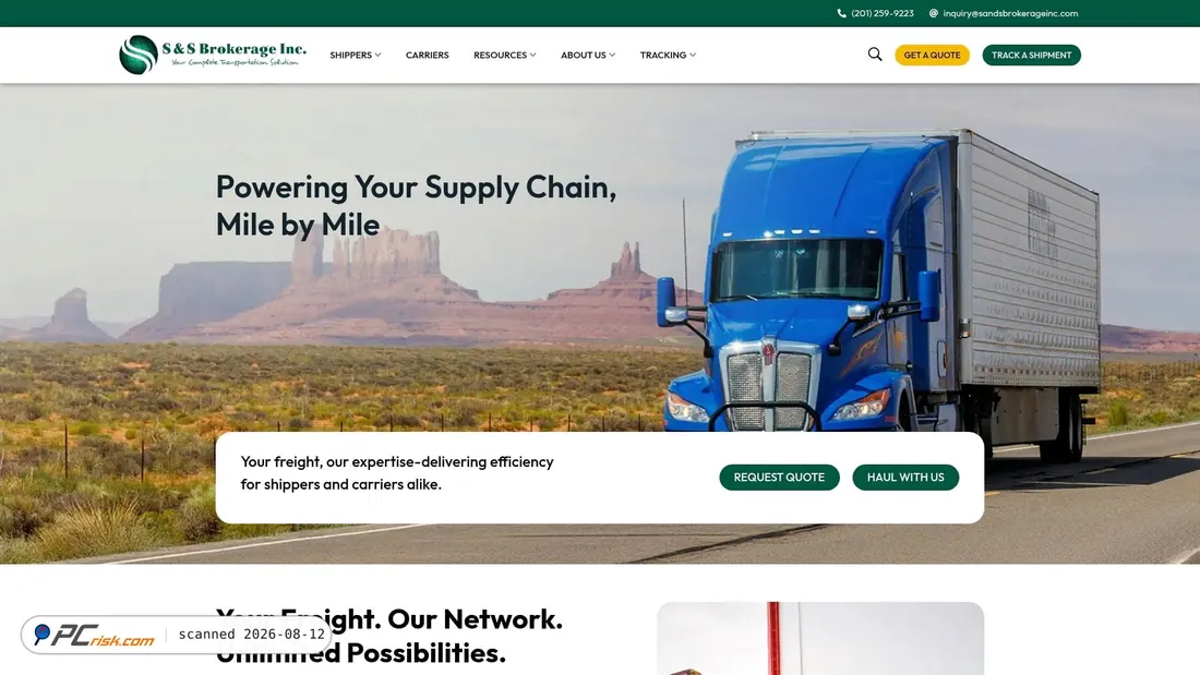 Screenshot of sandsbrokerageinc.com