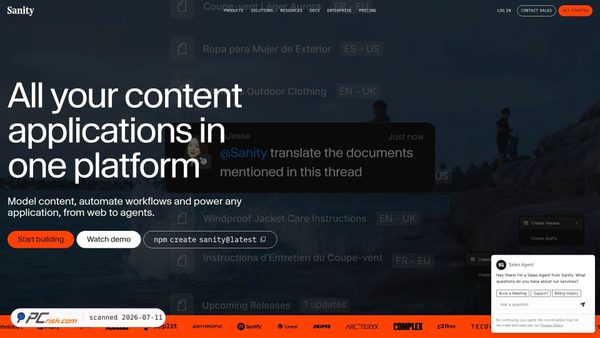 sanity.io screenshot