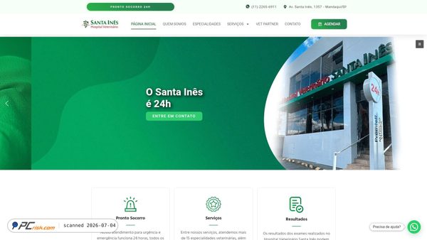 santainesvet.com.br screenshot