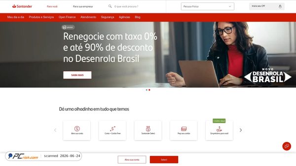 santander.com.br screenshot