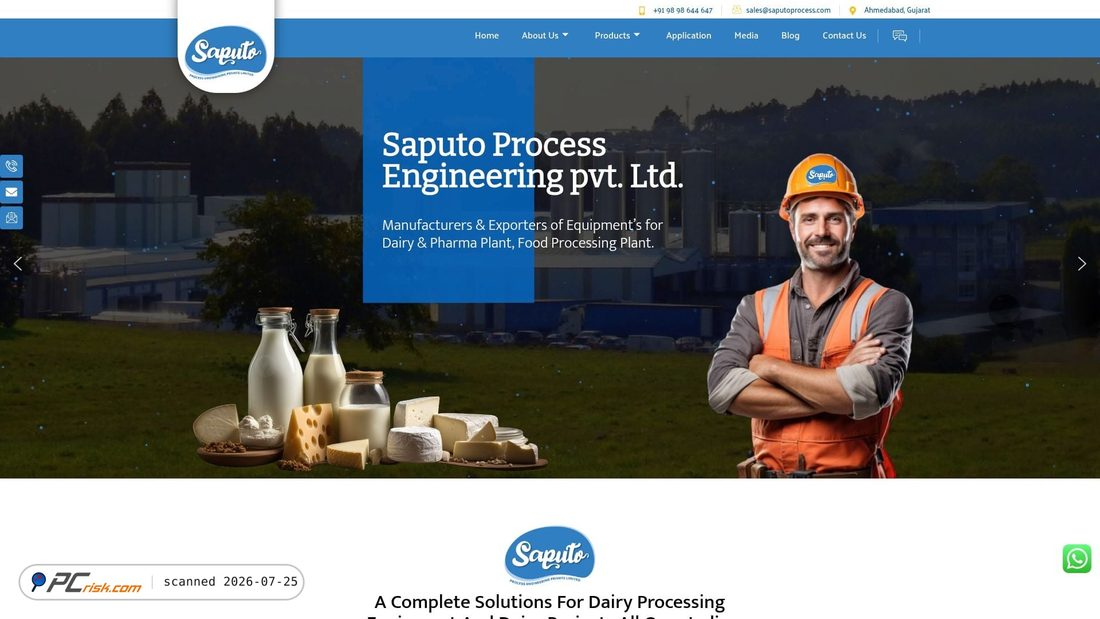 Captura de pantalla de saputoprocess.com