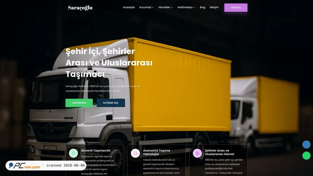 Screenshot of saracoglunakliyat.com.tr