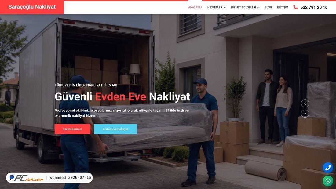 Screenshot von saracoglunakliyat.com
