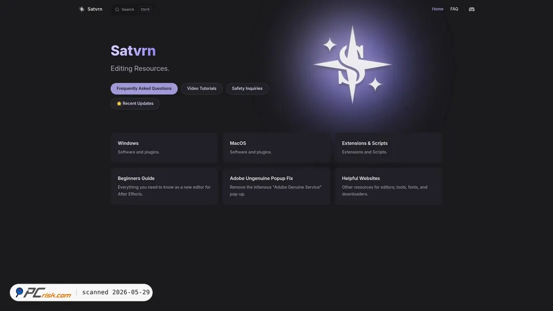 Screenshot of satvrn.li