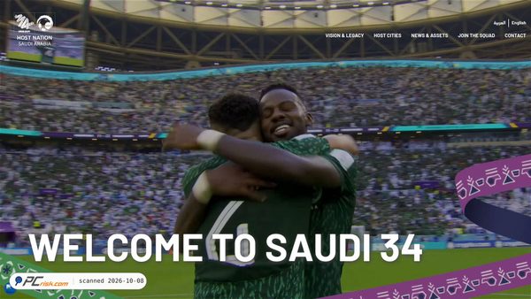 Captura de ecrã de saudi2034.com.sa