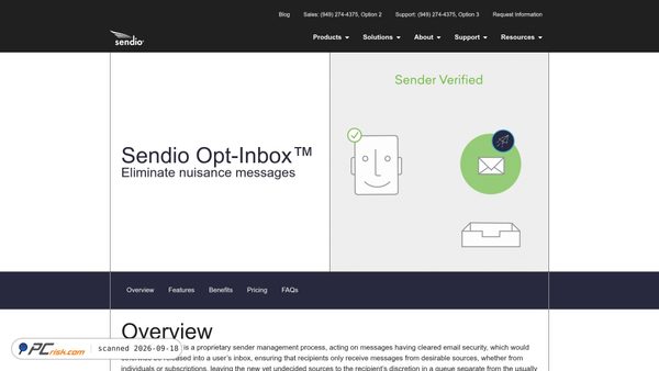 sav.sendio.net screenshot