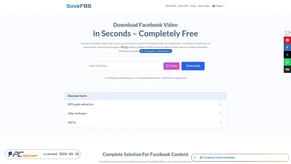 savefbs.com screenshot