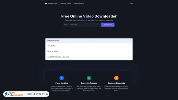 savevid.com screenshot