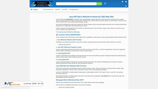 sbgwebseo.com screenshot