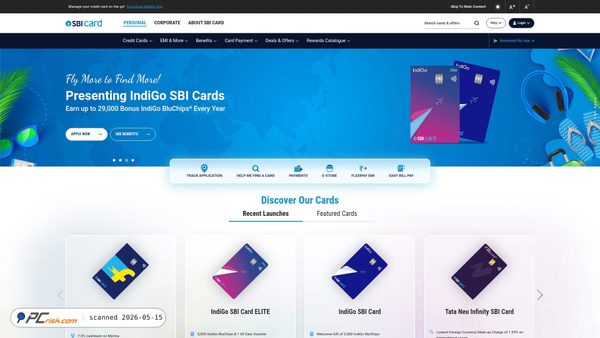 sbicard.com screenshot