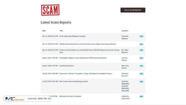 scam.com screenshot