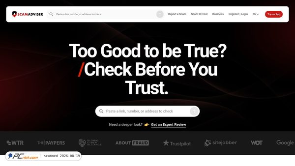 scamadviser.com screenshot