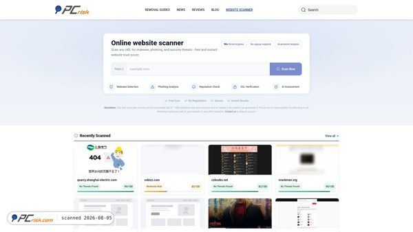 scanner.pcrisk.com screenshot