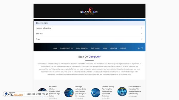 scanoncomputer.com screenshot