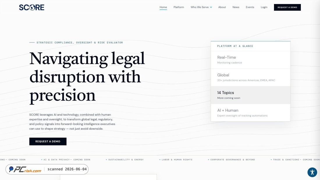 Screenshot of scorealytics.com