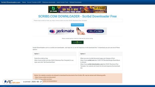 scribd.vdownloaders.com Screenshot