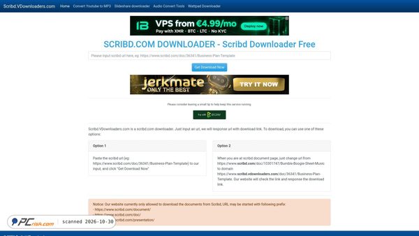 scribd.vdownloaders.com Screenshot