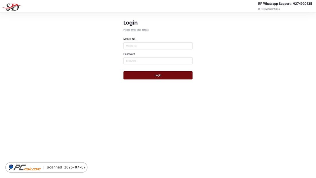 Screenshot von sdpay.co.in
