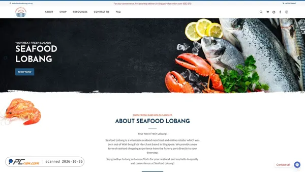 seafoodlobang.com.sg screenshot