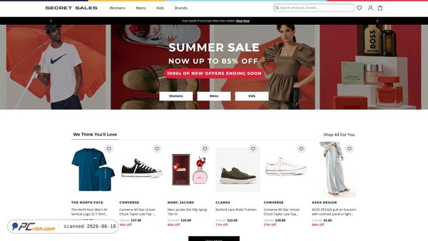 secretsales.com screenshot