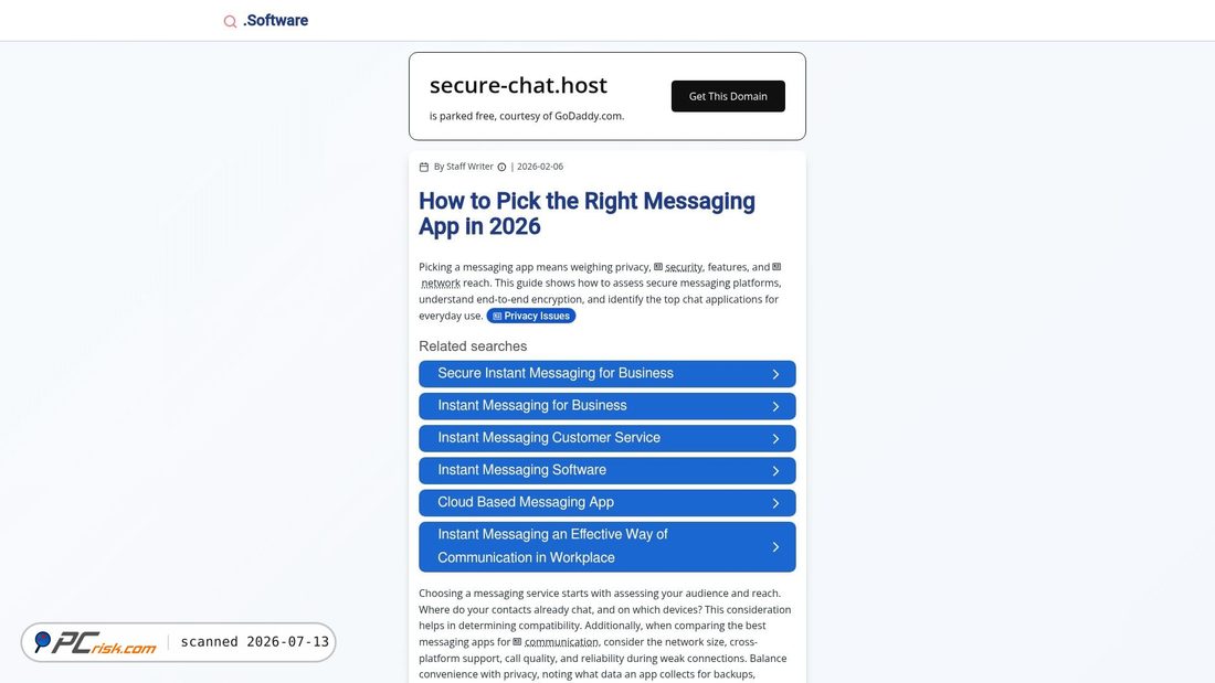 Screenshot of secure-chat.host