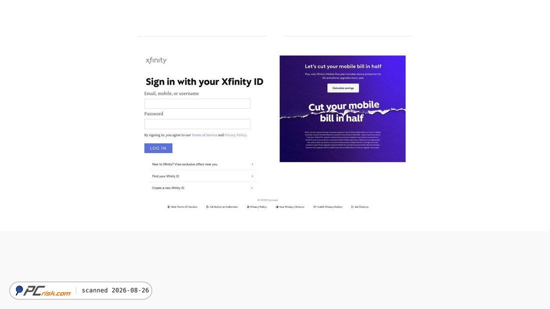 Screenshot of secureloginxfiniity.weebly.com