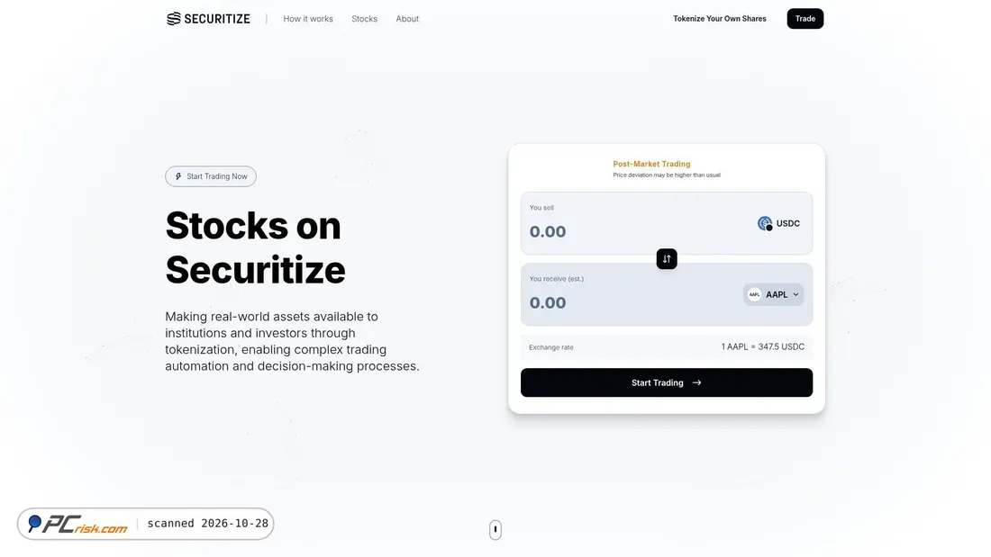Screenshot di securitize-market.com