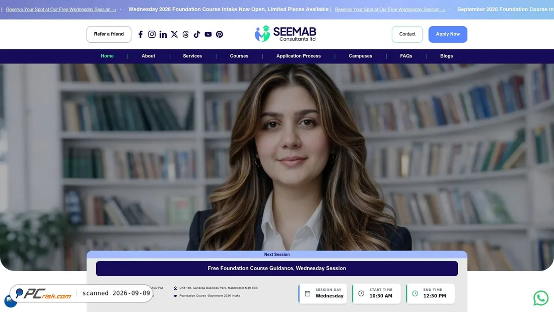 Screenshot von seemabconsultantsltd.co.uk