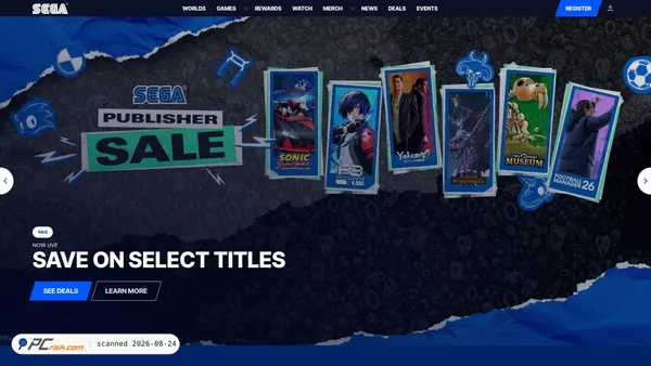 sega.com screenshot